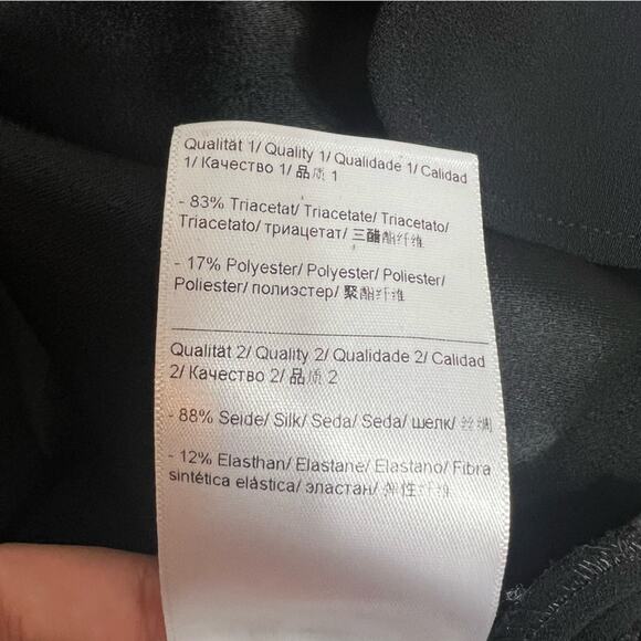 Escada Nayomie ostrich feather embellished top black Sz 32 - Picture 6 of 9